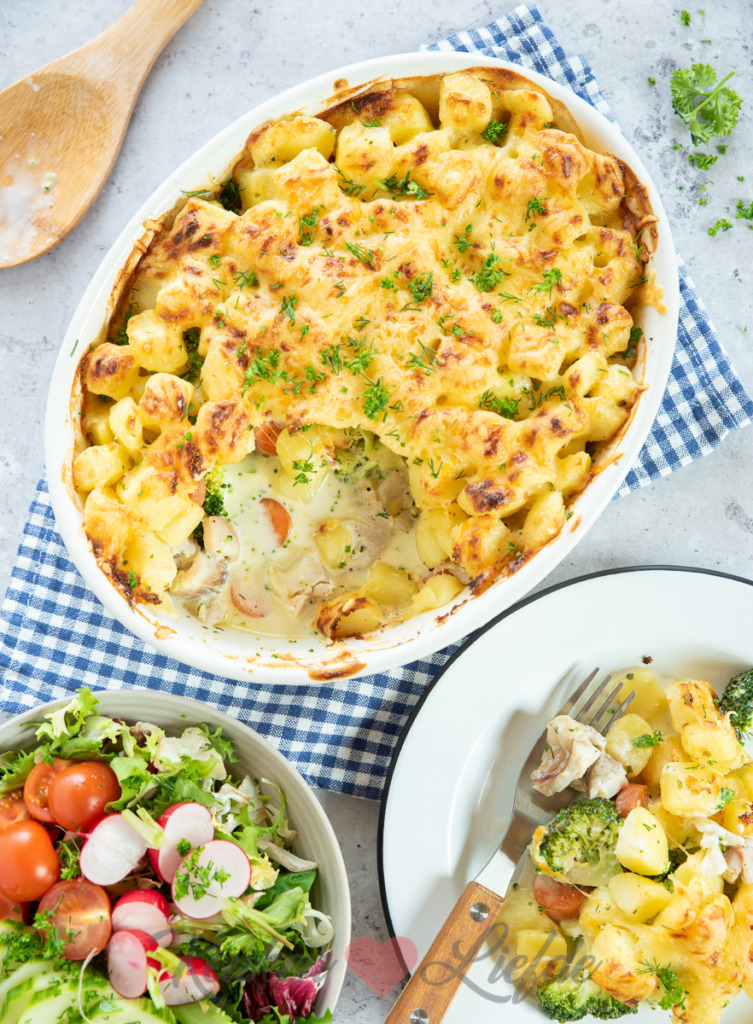 Visgratin met broccoli en krieltjes Visgratin met broccoli en krieltjes