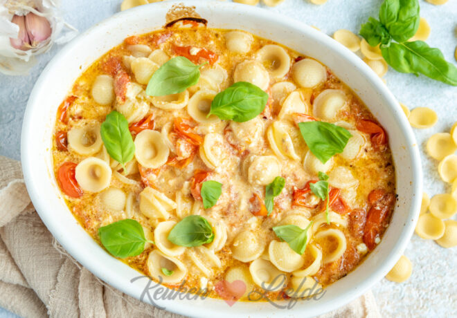 Tomaat en feta pasta (TikTok-recept)
