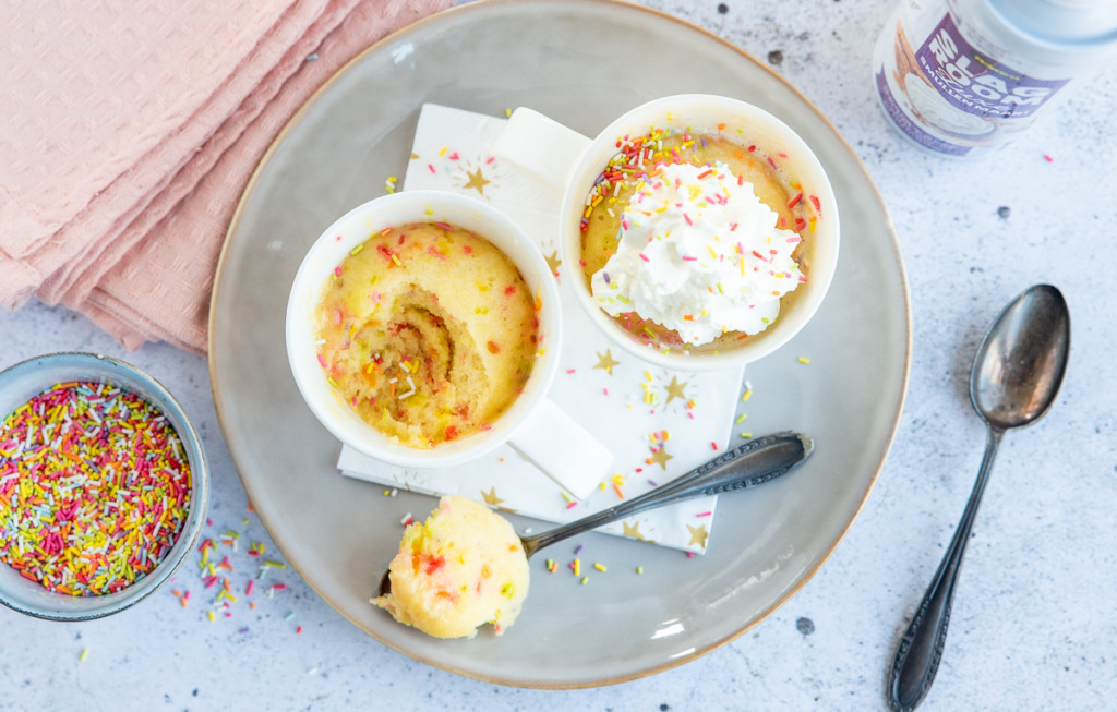 Confetti mug cake Confetti mug cake