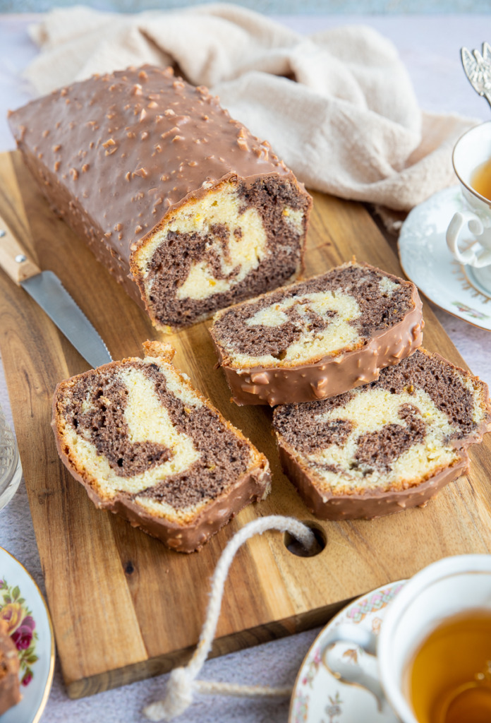 Marmercake met chocoladeglazuur Marmercake met chocoladeglazuur