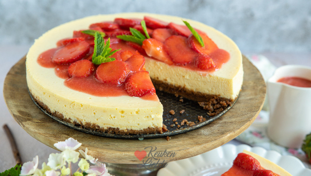 Aardbeien cheesecake