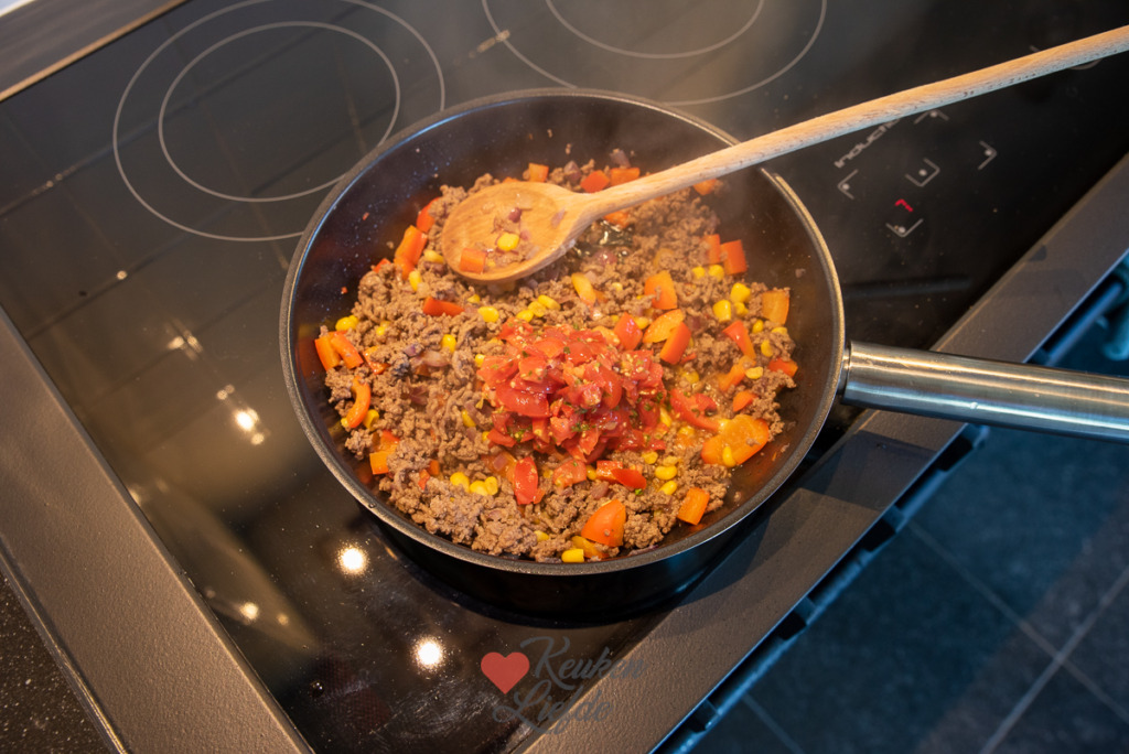 Tostada met gehakt Tostada met gehakt