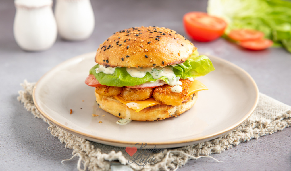 Visburger met tartaarsaus