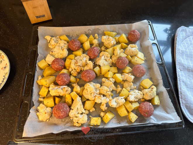 Bloemkoolschotel met gehaktballetjes