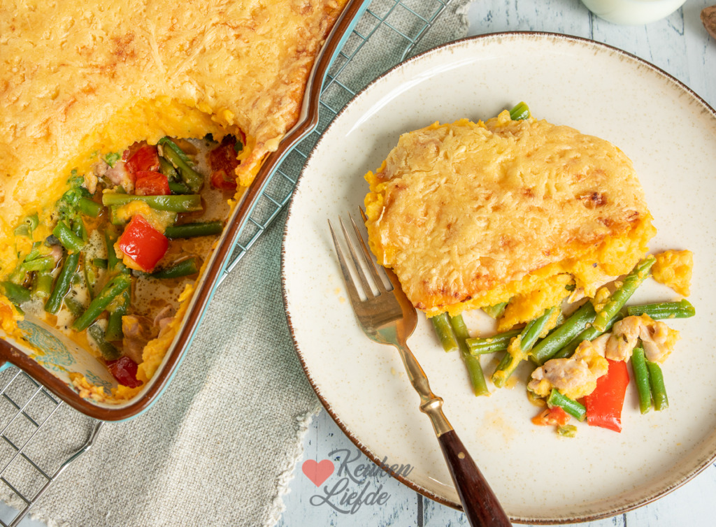 Ovenschotel met kip en sperziebonen