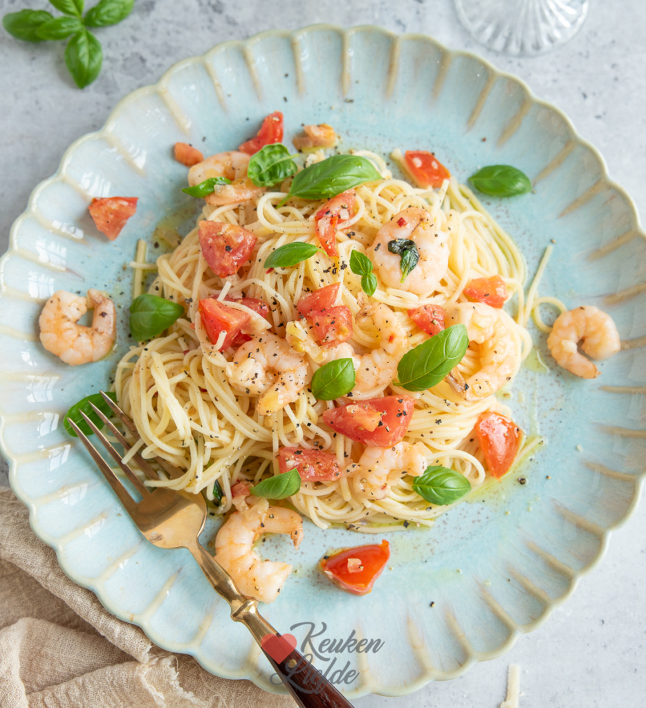 Spaghetti met garnalen Spaghetti met garnalen