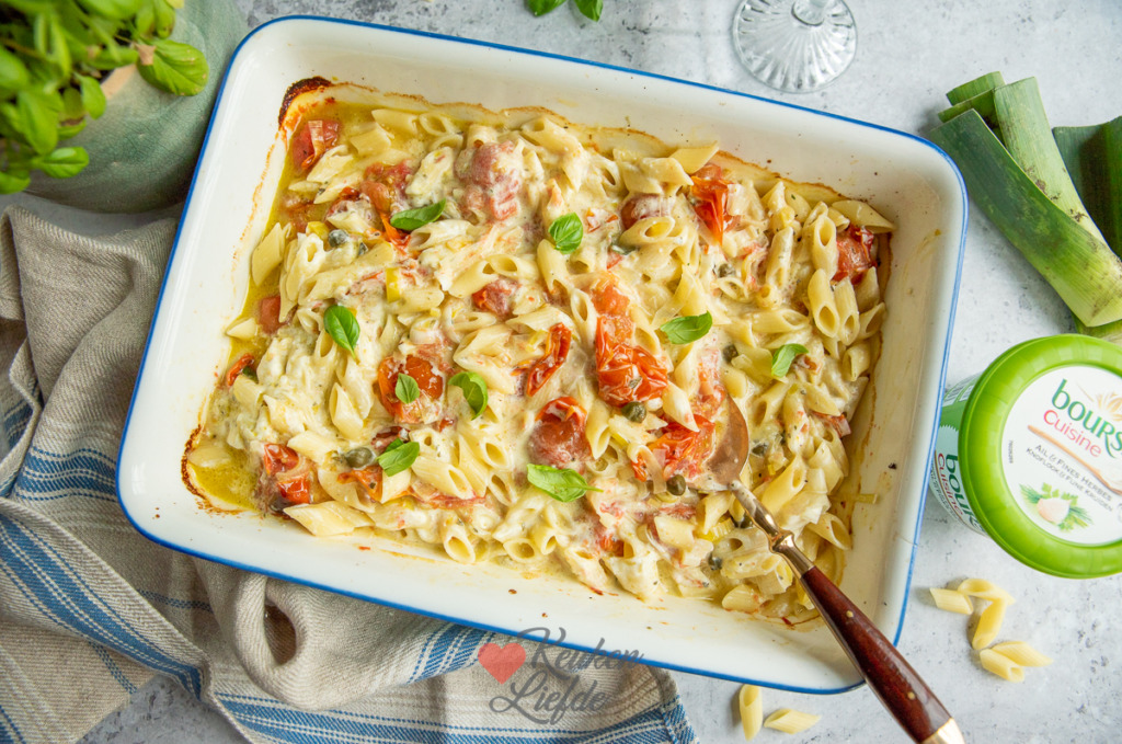 Pasta met tomaat en Boursin