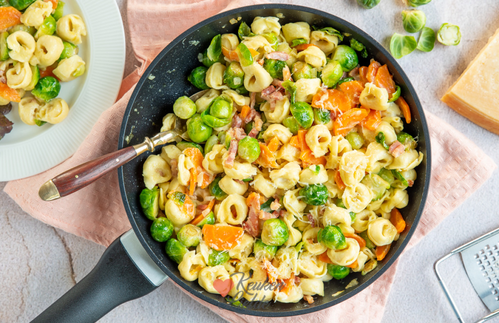 Tortellini met spruitjes