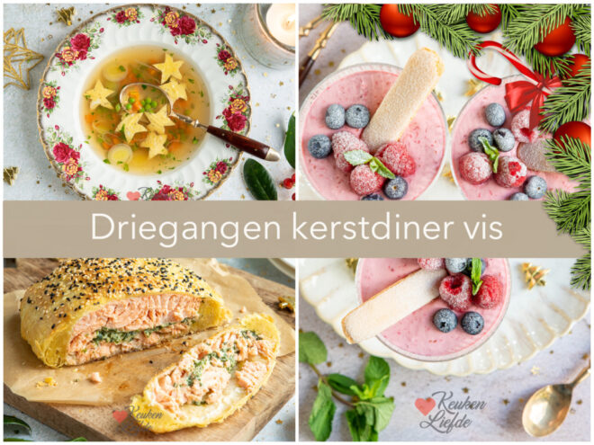 Driegangen kerstmenu vis