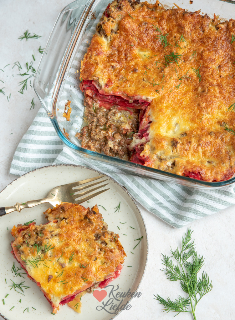 Bietenlasagne met gehakt Bietenlasagne met gehakt