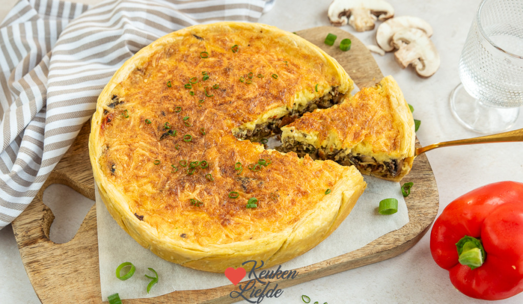 Hartige taart met gehakt Hartige taart met gehakt