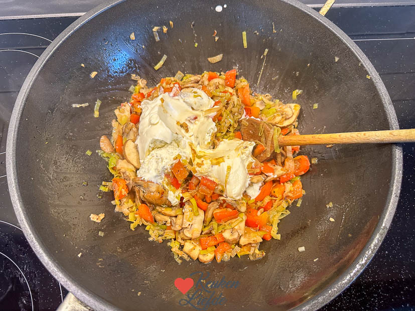 Romige pasta met kip