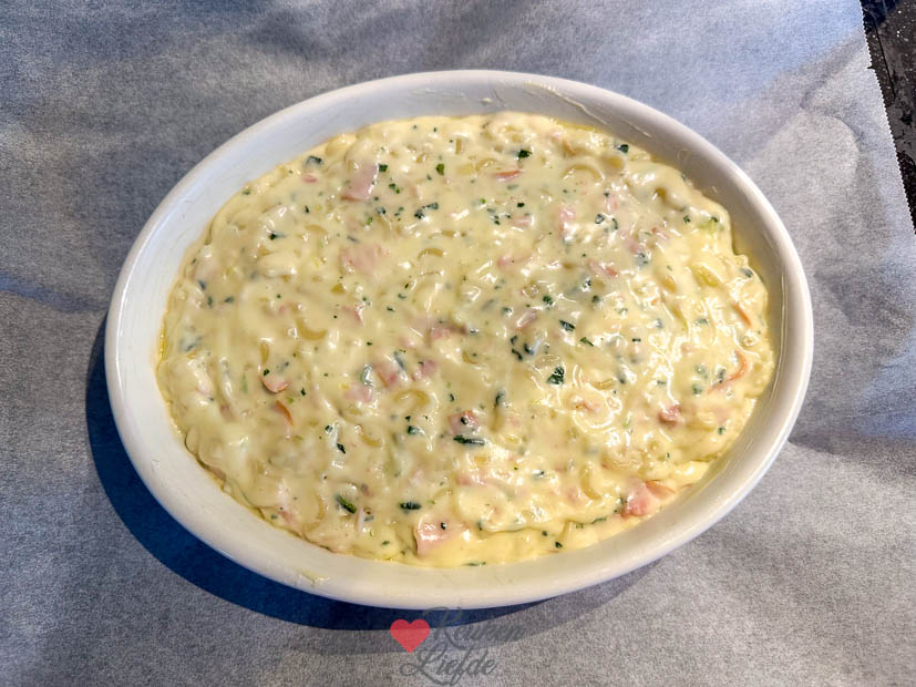macaroni met ham en kaas
