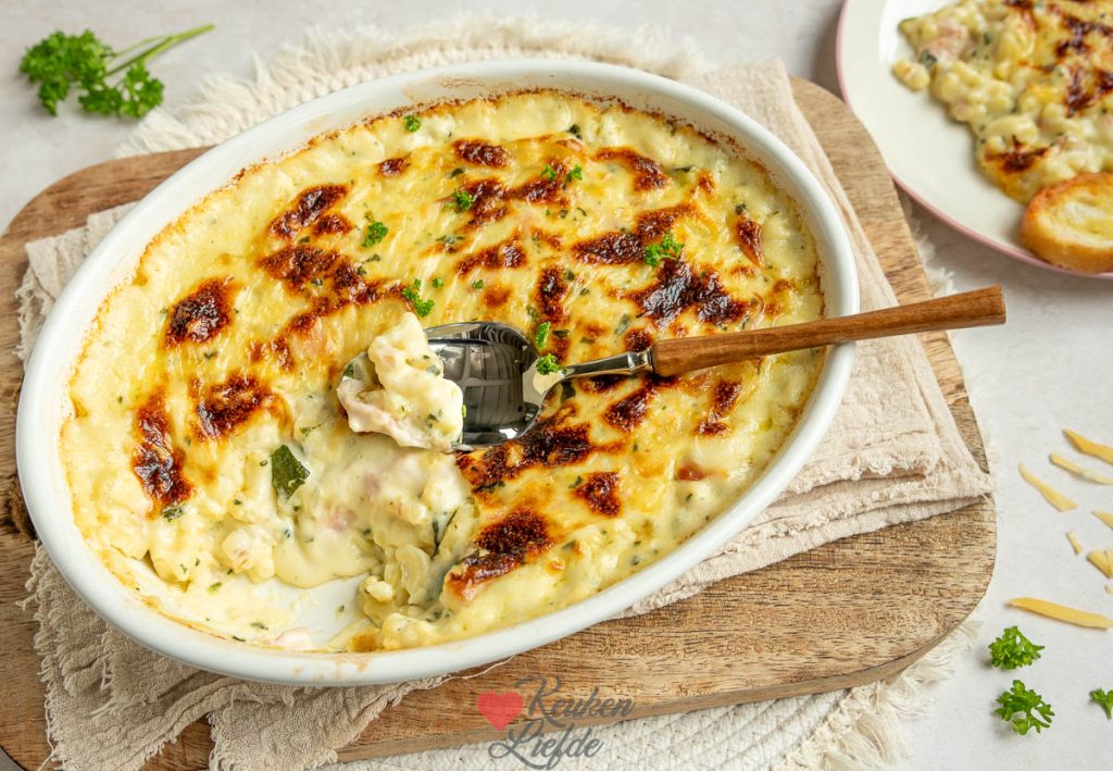 Macaroni met ham en kaas