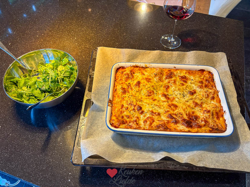Lasagne met salade