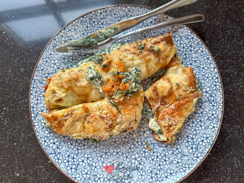 Pannenkoeken met spinazie en ricotta
