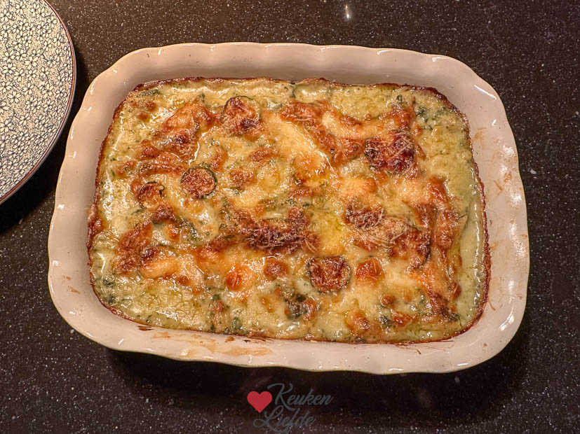 Lasagne met courgette en spinazie