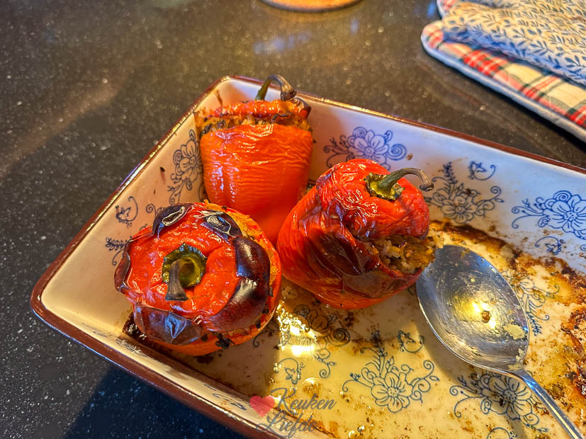 Gevulde paprika uit de oven