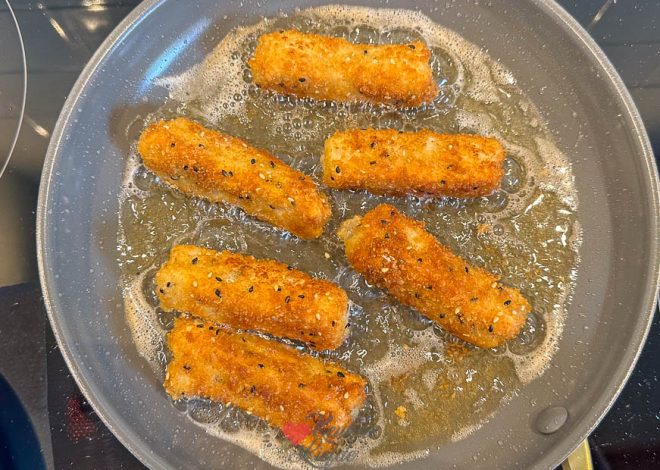 Bak de vis goudbruin