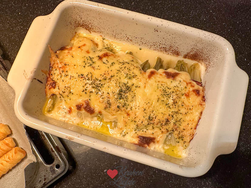Witlof met ham en kaas uit de oven