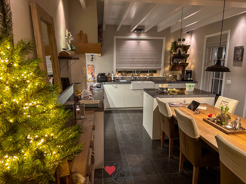 Onze keuken in kerstsfeer