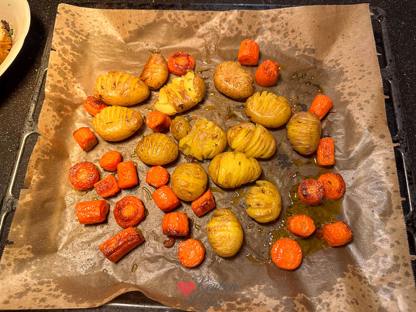 Wortel en aardappel uit de oven