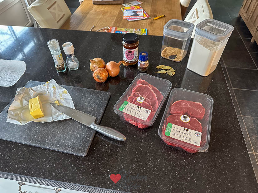 Ingrediënten voor hachee